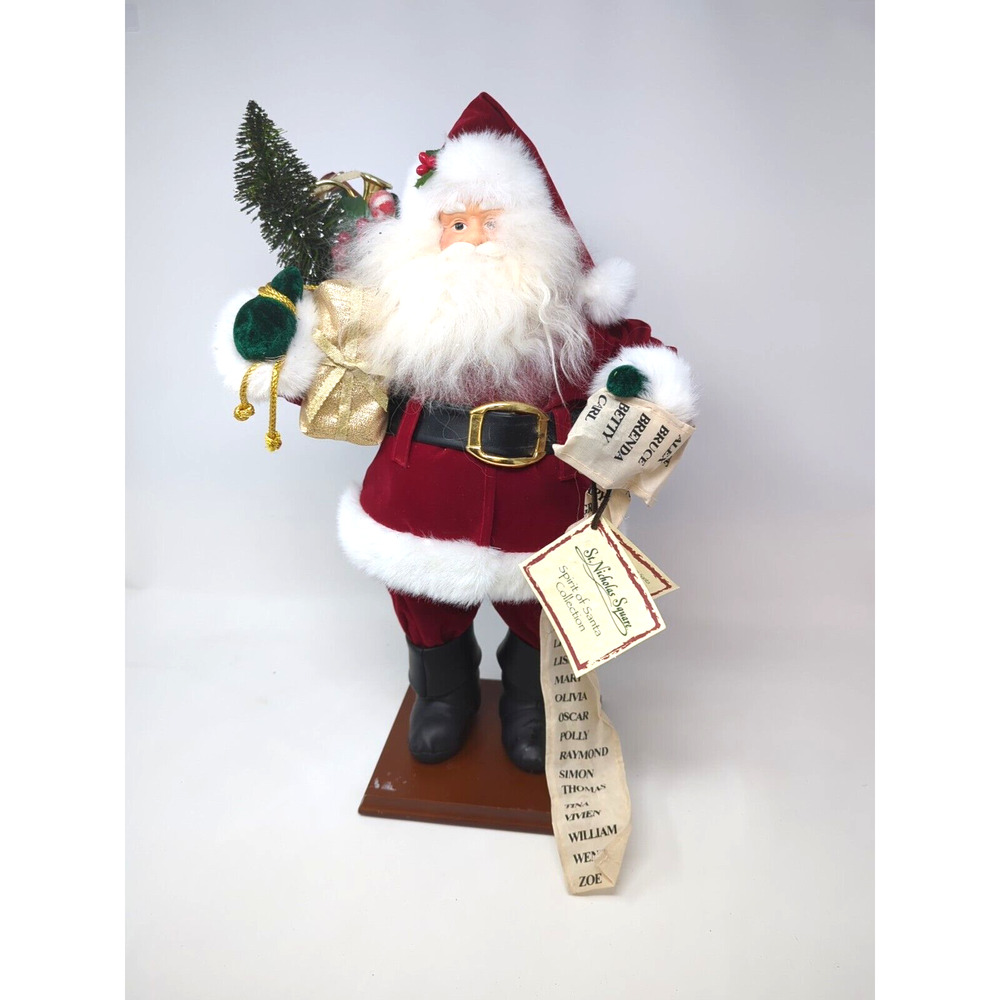 New St Nicholas Square Spirit Of Santa 17” CHECKING HIS LIST Figure Naughty Nice